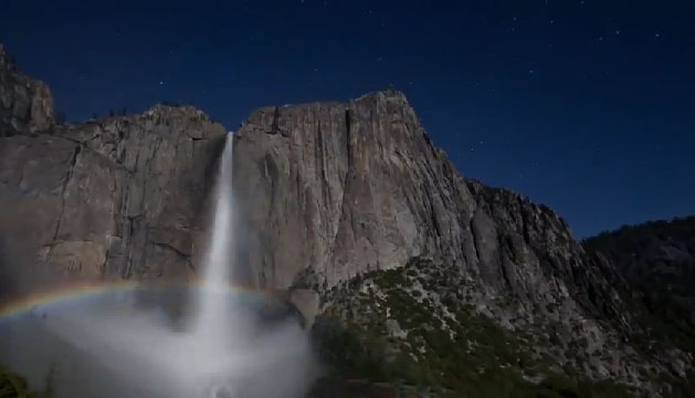 Moonbows Over Yosemite Waterfalls Offer Dazzling Full Moon Sight